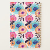 ママ、妻、ボスベイブ | はっきりした花模様と金ゴールドスクリプト プランナー手帳 (裏面)