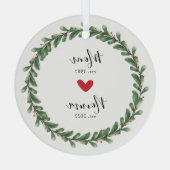 ママ |年度末なし ガラスオーナメント (裏面)