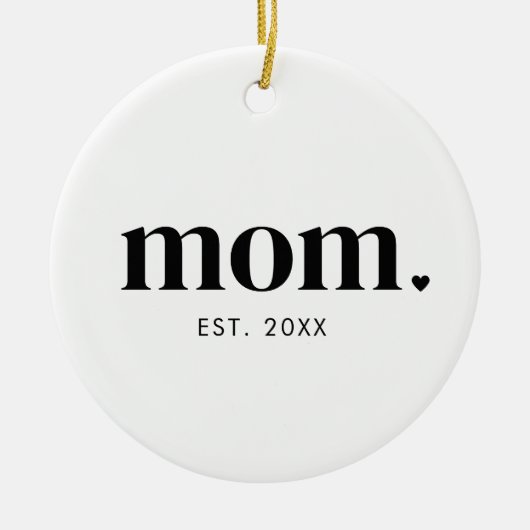 ママ 年設立 セラミックオーナメント (正面)