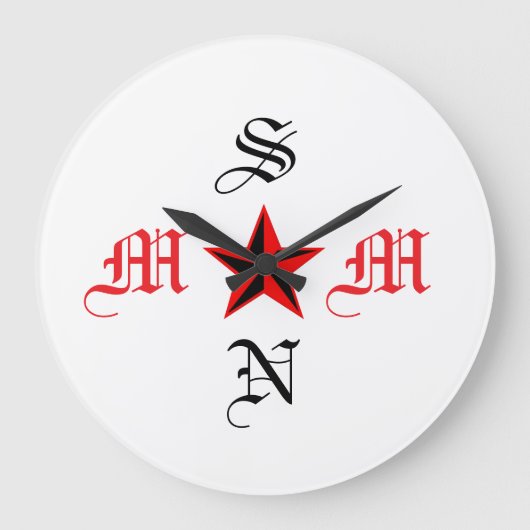 ママ&息子 大型壁掛け時計 ラージ壁時計 (正面)