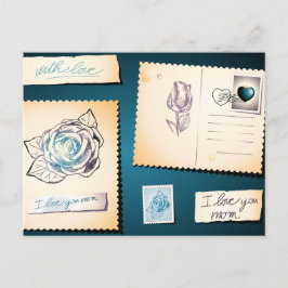 ママ、愛してるよ、ポストカード ポストカード