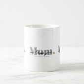ママ 愛してるよ 黒のスクリプト コーヒーマグカップ (中央)
