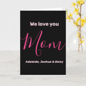 ママ、愛してるよ Nk ミニマリスト カード (黄色い花)