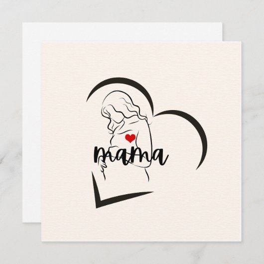 ママ 招待状 (正面/裏面)