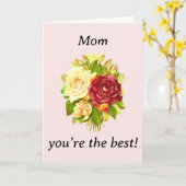 ママ、最高の母の日のカード カード (黄色い花)