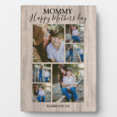 ママ |木素朴材 |写真コラージュのプラーク フォトプラーク (正面)