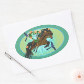 ママ 楕円形シール (封筒)