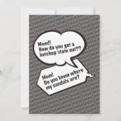 ママ！母の日のカー感謝していド 招待状 (裏面)