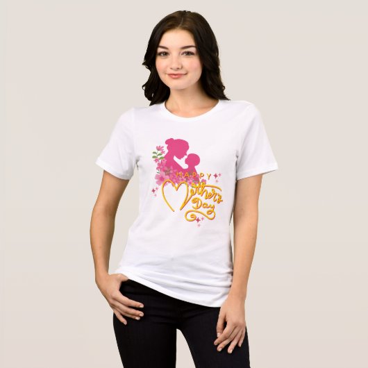 ママ 母の日 名前入りTシャツ トライブレンドTシャツ (正面全面)