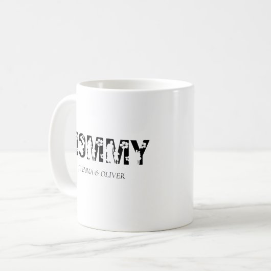 ママ |母ユニーク母の日の子供の名前 コーヒーマグカップ (正面左)