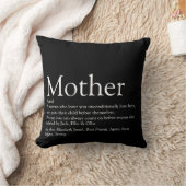 ママ 母 定義 現代 モノクロ クッション (ブランケット)