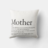 ママ 母 定義 現代 モノクロ クッション (裏面)