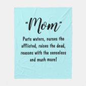 ママ:水の一部、ナース...等 フリースブランケット (正面)