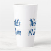 ママ 海の青い文字 カフェラテマグ (正面)