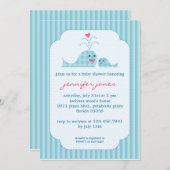 ママ&男の赤ちゃんクジラ 招待状 (正面/裏面)