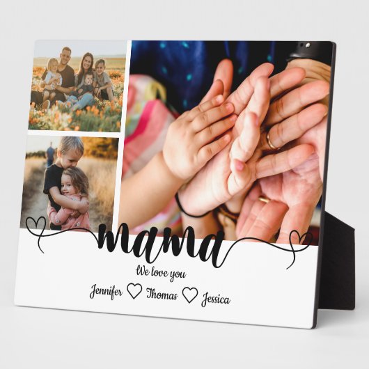 ママ　私たち愛してるよ フォトプラーク (側面)