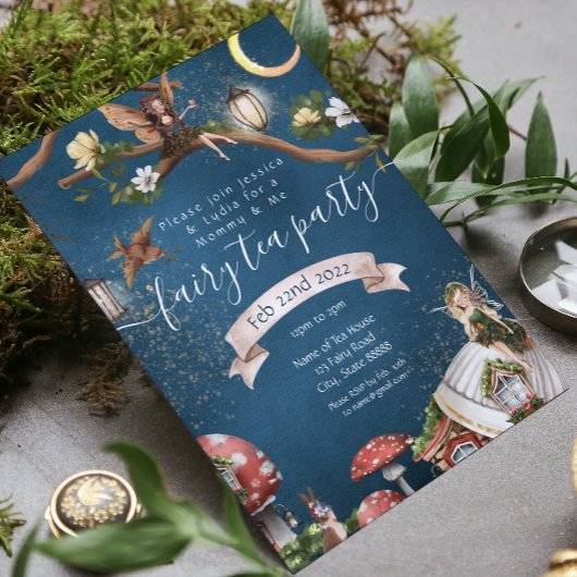 ママ&私の妖精ティーパーティー招待状 招待状