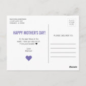 ママ 私はあなたの最も愛されている子供よ 母の日 ポストカード (裏面)