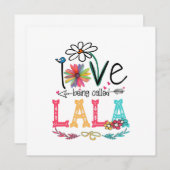 ママ 私はララ サンflower 誕生日と呼ばれるのが好き 招待状 (正面/裏面)