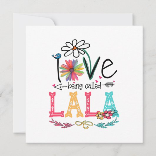 ママ 私はララ サンflower 誕生日と呼ばれるのが好き 招待状 (正面)