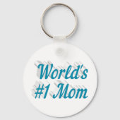 ママ 空 青い テキスト キーホルダー (正面)