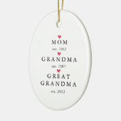 ママ |素晴らしおばあちゃん今年。クリスマス セラミックオーナメント (左)