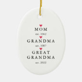 ママ |素晴らしおばあちゃん今年。クリスマス セラミックオーナメント (正面)