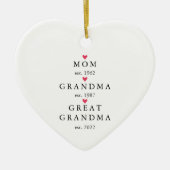 ママ |素晴らしおばあちゃん今年。クリスマス セラミックオーナメント (正面)