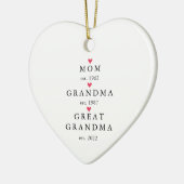 ママ |素晴らしおばあちゃん今年。クリスマス セラミックオーナメント (左)