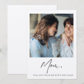 ママ、結婚式の時に私をエスコートしてくれる？（母、ブライズマイド） 招待状 (正面/裏面)