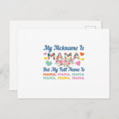 ママ 誕生日 私のニックネームはママ ポストカード (正面/裏面)