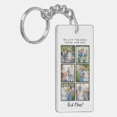 ママ!6枚の写真のカスタム（白） キーホルダー (正面左)