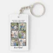 ママ!6枚の写真のカスタム（白） キーホルダー (裏面)