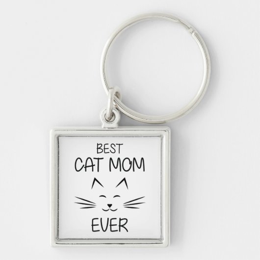 ママ – Cat 最高の Mom ever キーホルダー (正面)