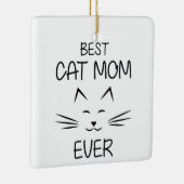 ママ – Cat 最高の Mom ever セラミックオーナメント (右)