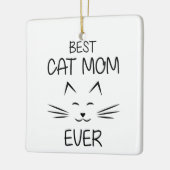 ママ – Cat 最高の Mom ever セラミックオーナメント (左)