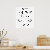 ママ – Cat 最高の Mom ever ポスター (キッチン)