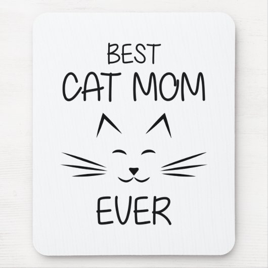 ママ – Cat 最高の Mom ever マウスパッド (正面)