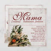 ママ – einfah unersetzlich – ブーケ (正面/裏面)