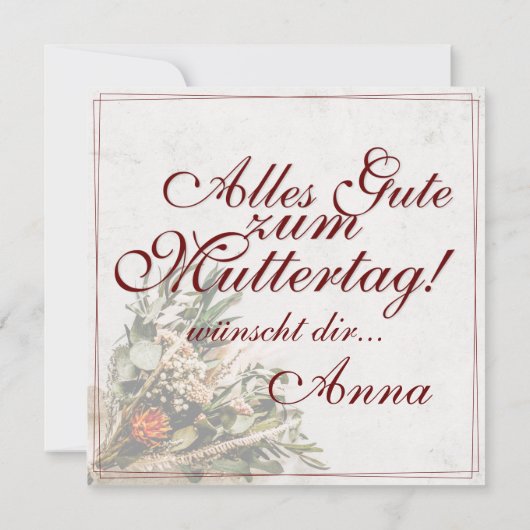 ママ – einfah unersetzlich – ブーケ (裏面)