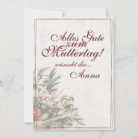 ママ – einfah unersetzlich – ブーケ (裏面)