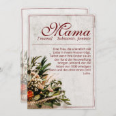 ママ – einfah unersetzlich – ブーケ (正面/裏面)