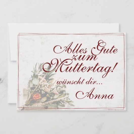 ママ – einfah unersetzlich – ブーケ (裏面)