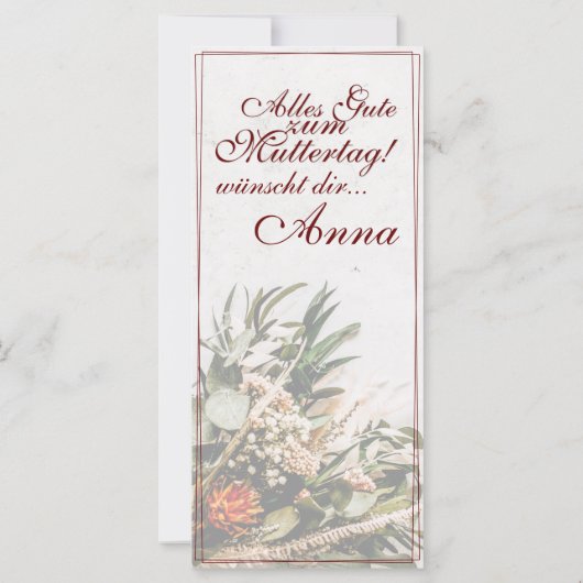 ママ – einfah unersetzlich – ブーケ (裏面)