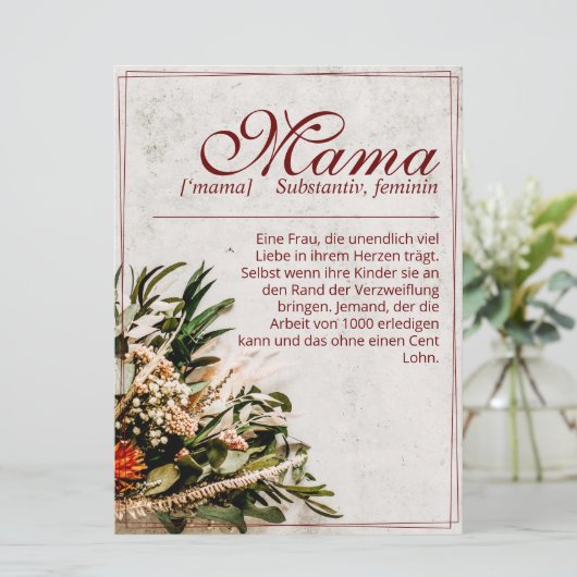 ママ – einfah unersetzlich – ブーケ (スタンド正面)