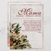 ママ – einfah unersetzlich – ブーケ (正面/裏面)