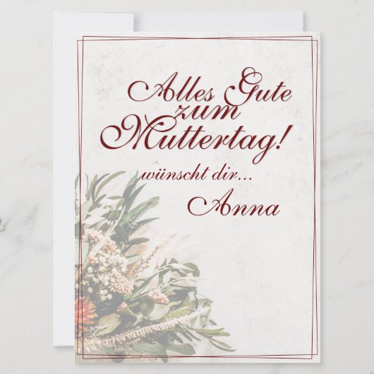 ママ – einfah unersetzlich – ブーケ (裏面)