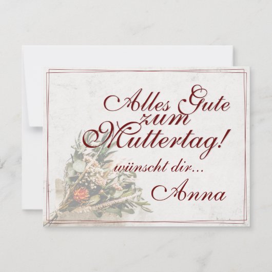 ママ – einfah unersetzlich – ブーケ (裏面)