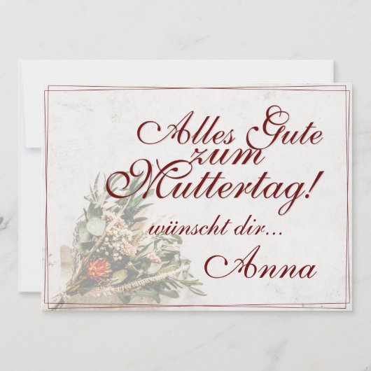 ママ – einfah unersetzlich – ブーケ (裏面)