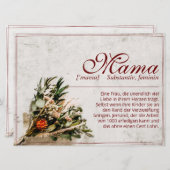 ママ – einfah unersetzlich – ブーケ (正面/裏面)